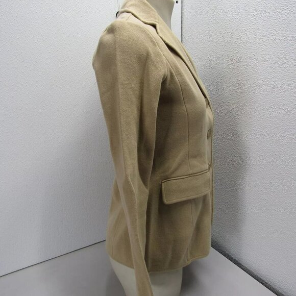 NEW RALPH LAUREN Womens Cotton Knit Soft Blazer Jacket Size PXS Tan - Picture 2 of 12